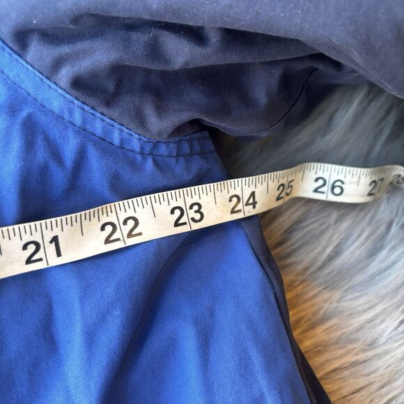 Marc Ecko Cut Sew Jacket Sz L Mens Red Blue Zip Pockets Warm Colorblock Hood - Picture 8 of 10